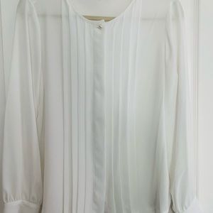 Karl Lagerfeld white top with pearl detail